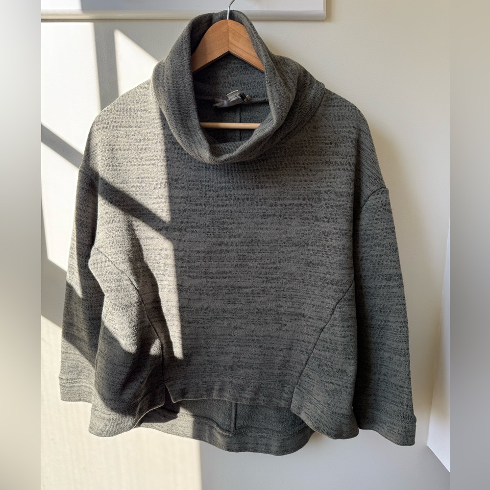 ANTHROPOLOGIE Saturday Sunday Marled Oversized Funnel Neck Sweater Top Cowl XS‎